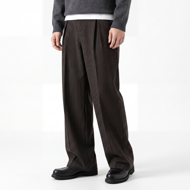【シークレットシューズ専用】 スタイルアップ ストライプスラックス no35