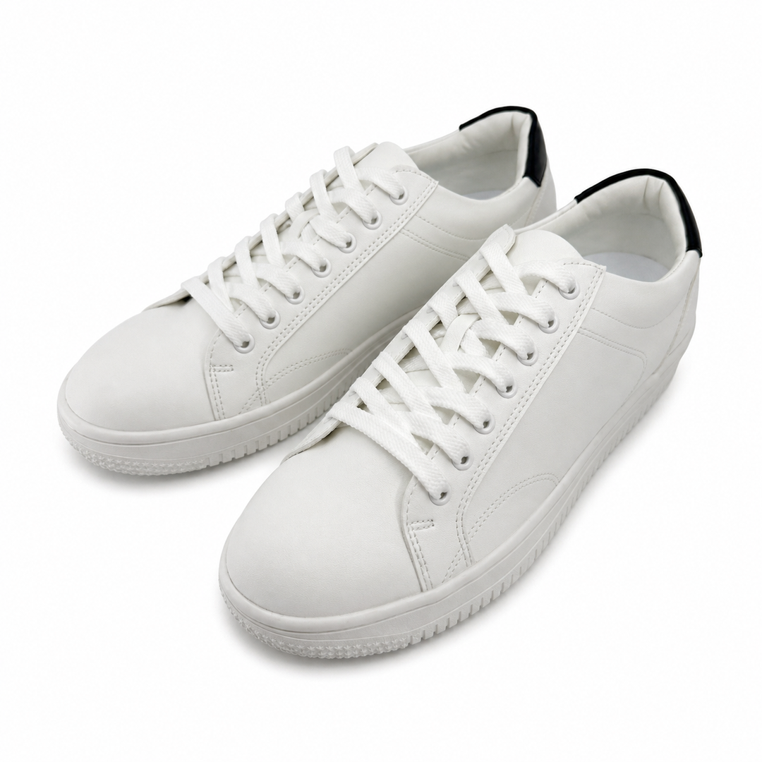 6.5cm UP ヒールホワイトスニーカー no39 メンズシークレットスニーカー LEVANO